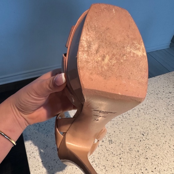 YVES SAINT LAURENT TRIBUTE PLATFORM SANDALS IN SMOOTH LEATHER - Picture 7 of 7